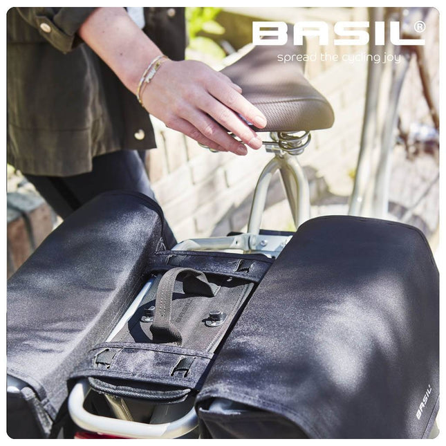 Basil DBS Detachable Bag System - afneembare bevestigingsplaten - zwart
