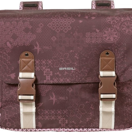 Dubbele fietstas Basil Boheme Carry All 35 liter 35 x 15 x 37 cm - rood