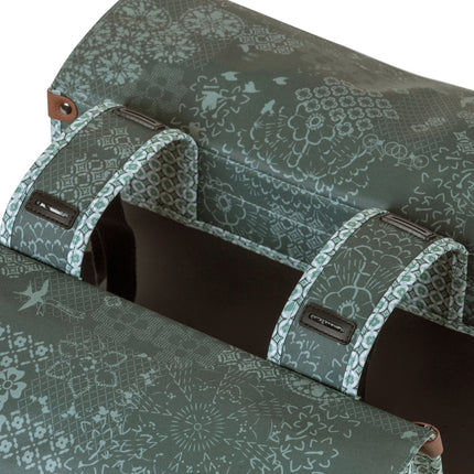 Dubbele fietstas Basil Bohème Carry All 35 liter 37 x 15 x 37 cm - groen