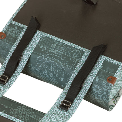 Dubbele fietstas Basil Bohème Carry All 35 liter 37 x 15 x 37 cm - groen