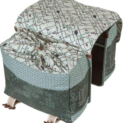 Dubbele fietstas Basil Bohème Carry All 35 liter 37 x 15 x 37 cm - groen