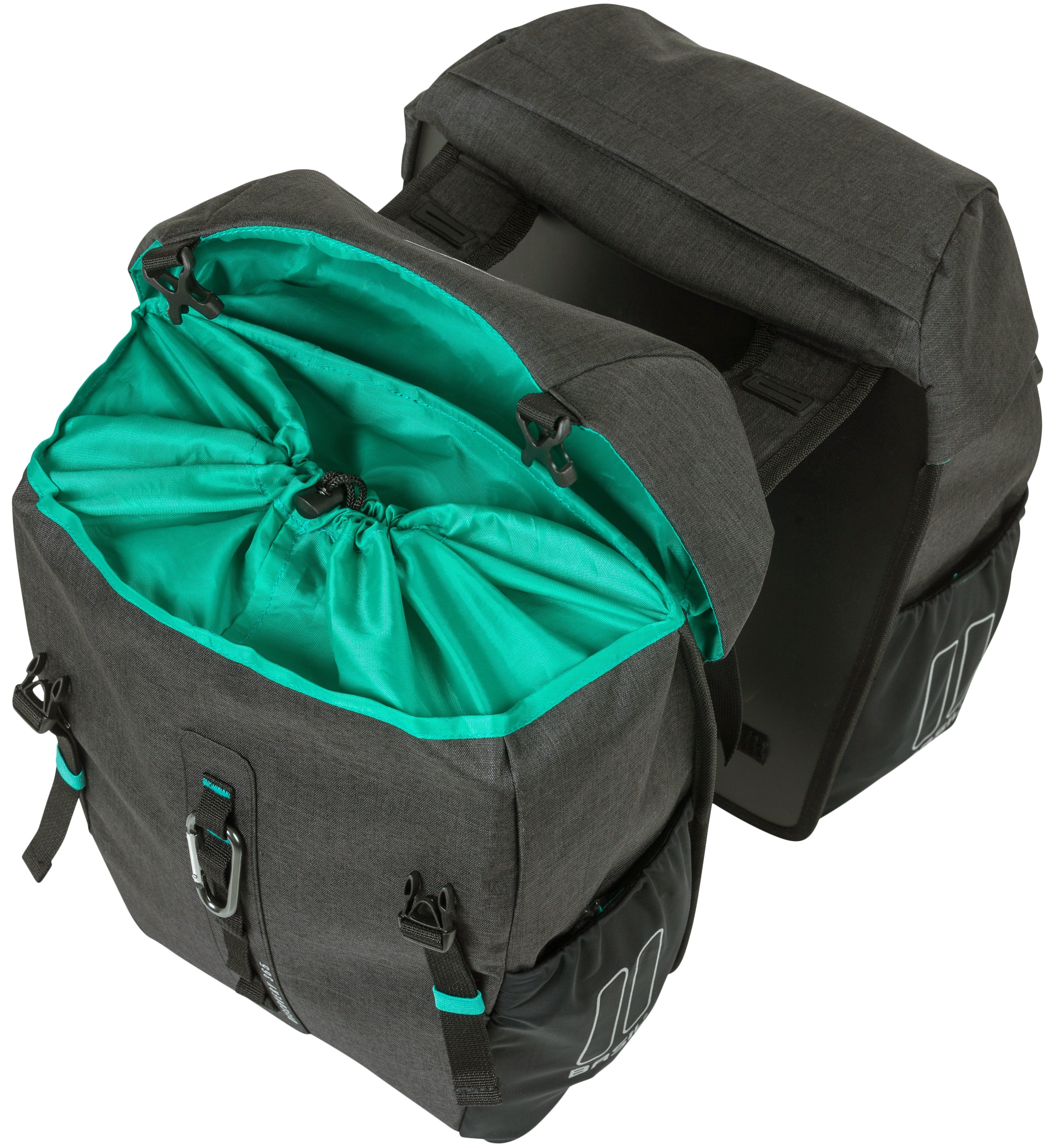 Dubbele fietstas Basil Discovery 365D 18 liter 30 x 15 x 31 cm - black melee