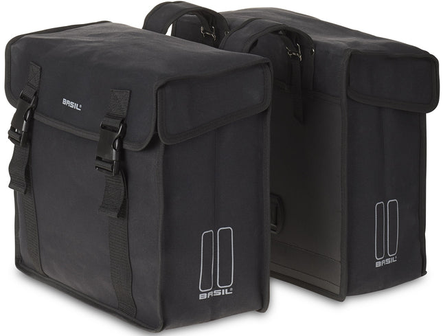 Dubbele fietstas Basil Kavan 45 liter 39 x 17 x 45 cm - zwart