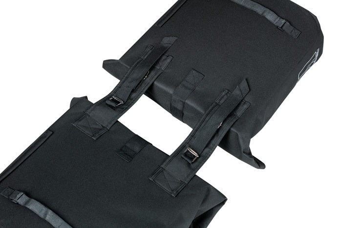 Dubbele fietstas Basil City 28 tot 32 liter 30 x 18 x 49 cm - zwart