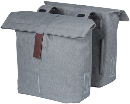 Dubbele fietstas Basil City 28 tot 32 liter 30 x 18 x 49 cm - zwart