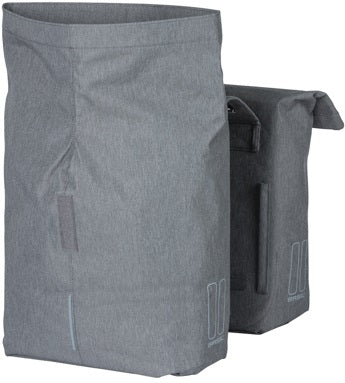 Dubbele fietstas Basil City 28 tot 32 liter 30 x 18 x 49 cm - zwart