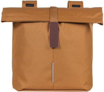 Dubbele fietstas Basil City 28 tot 32 liter 30 x 18 x 49 cm - camel bruin