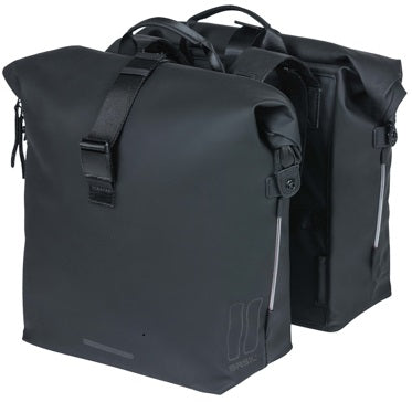 Dubbele fietstas Basil SoHo Nordlicht 41 liter 31 x 13 x 37 cm - zwart