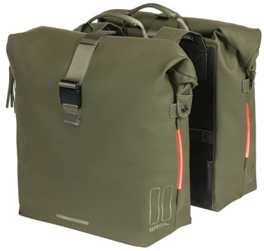 Dubbele fietstas Basil SoHo Nordlicht 41 liter 31 x 13 x 37 cm - zwart
