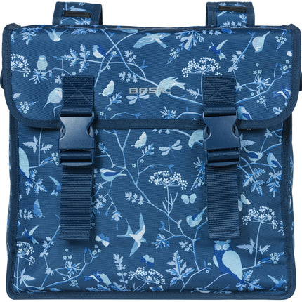 Dubbele fietstas Basil Wanderlust 35 liter 36 x 14 x 41cm - indigo blauw