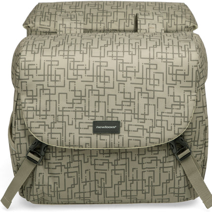 Dubbele fietstas New Looxs Mondi Joy Double 38 liter 37 x 16 x 32 cm (2x) - ivy walnut