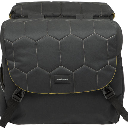 Double bicycle bag New Looxs Mondi Joy Double 38 liters 37 x 16 x 32 cm (2x) - quilted black