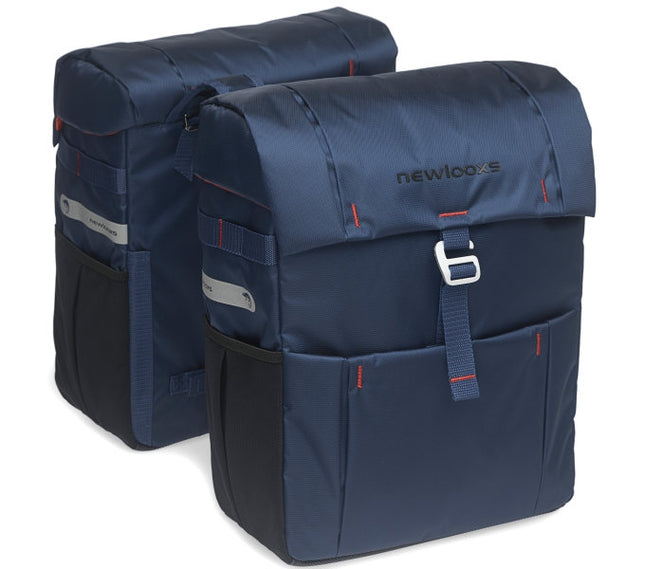 Dubbele fietstas New Looxs Vigo Double 37 liter 31 x 40 x 15 cm (2x) - blauw