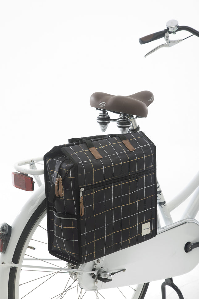 Fietstas New Looxs Lilly 18 liter 35 x 32 x 16 cm - check black
