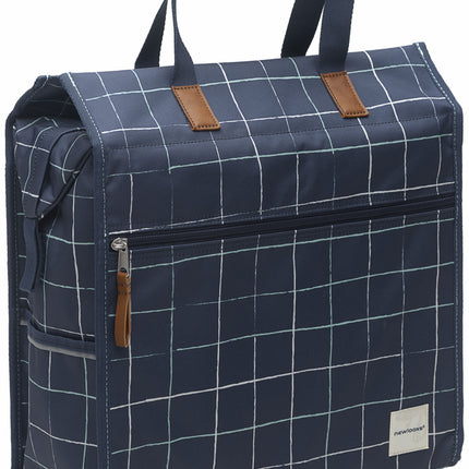 Fietstas New Looxs Lilly 18 liter 35 x 32 x 16 cm - check blue