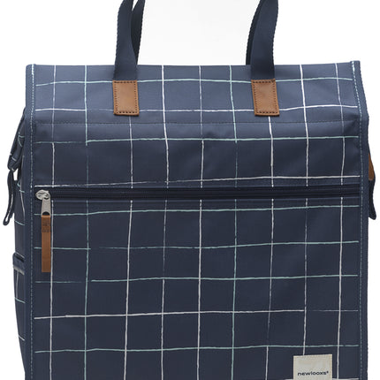 Fietstas New Looxs Lilly 18 liter 35 x 32 x 16 cm - check blue