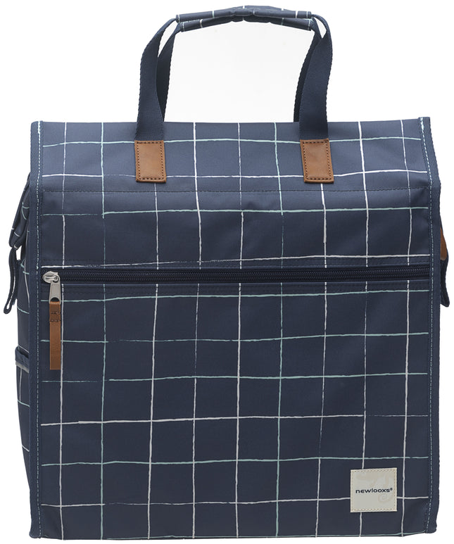 Fietstas New Looxs Lilly 18 liter 35 x 32 x 16 cm - check blue