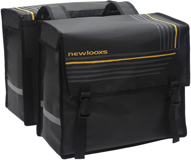 Dubbele fietstas New Looxs Bisonyl 46 liter 39 x 33 x 18 cm (2x) - zwart