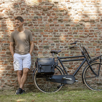 Dubbele fietstas New Looxs Bisonyl 46 liter 39 x 33 x 18 cm (2x) - zwart