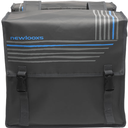 Dubbele fietstas New Looxs Bisonyl 46 liter 39 x 33 x 18 cm (2x) - grijs