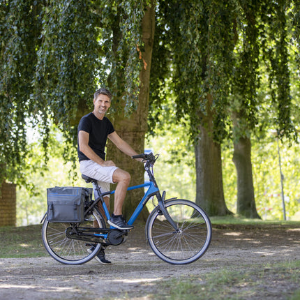 Dubbele fietstas New Looxs Bisonyl 46 liter 39 x 33 x 18 cm (2x) - grijs