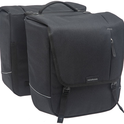 Dubbele fietstas New Looxs Nova Double Racktime 32 liter 35 x 35 x 15 cm (2x) - zwart - afbeelding 2