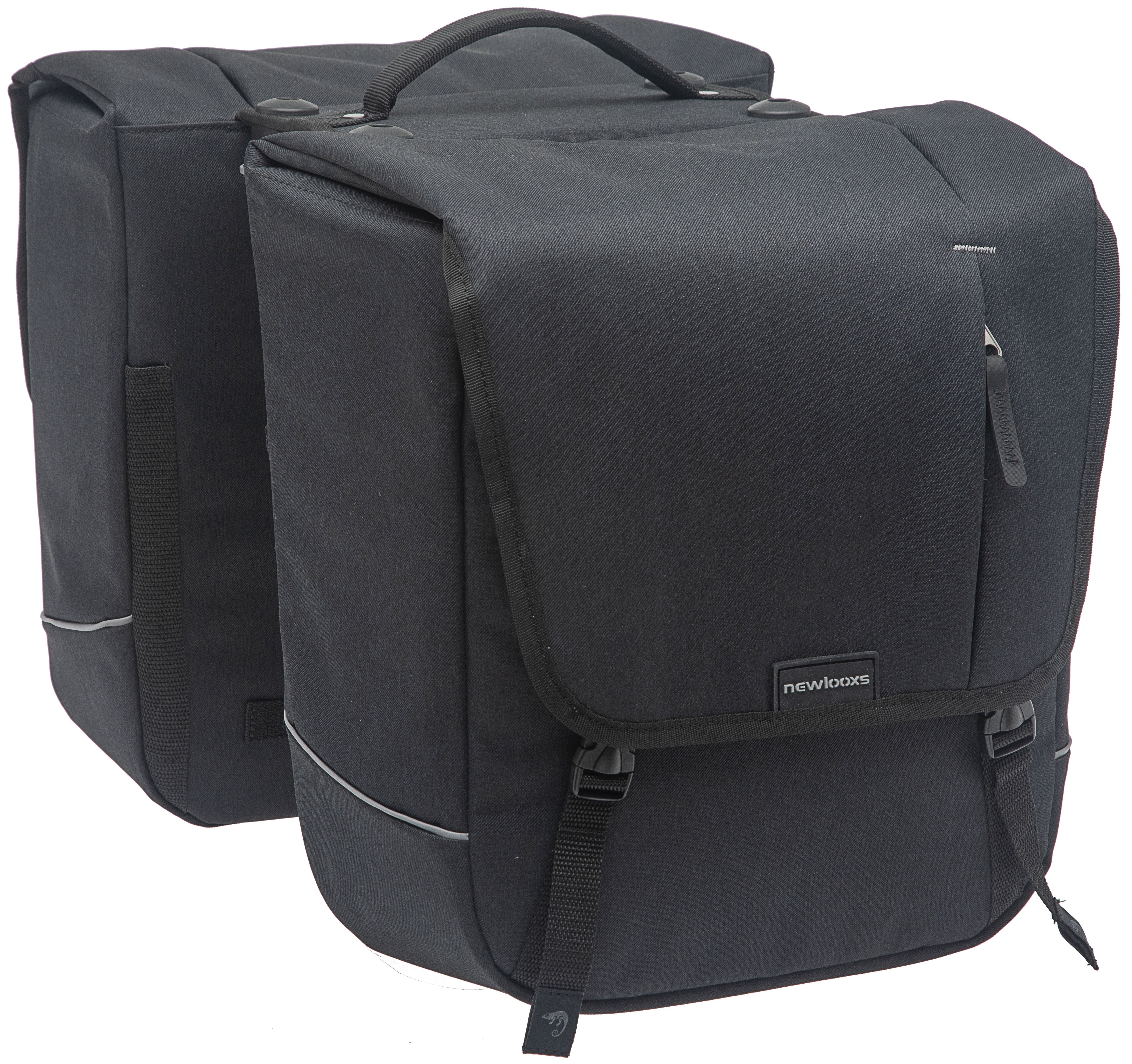 Dubbele fietstas New Looxs Nova Double Racktime 32 liter 35 x 35 x 15 cm (2x) - zwart