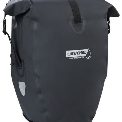 Fietstas Büchel 100% waterdicht 25,4 liter - zwart