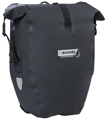 Fietstas Büchel 100% waterdicht 25,4 liter - zwart