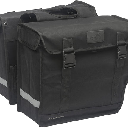 Dubbele fietstas New Looxs Canvas Hybride 46,5 liter 39 x 33 x 19 cm (2x) - zwart