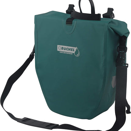 Sacoche de vélo simple Büchel 100% étanche 25,4 litres - turquoise