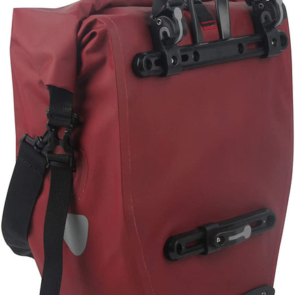 Enkele fietstas Büchel 100% waterdicht 25,4 liter - merlot