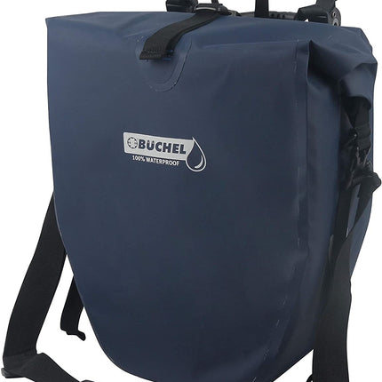 Büchel single pannier, 100% waterproof, 25.4 litres - dark blue