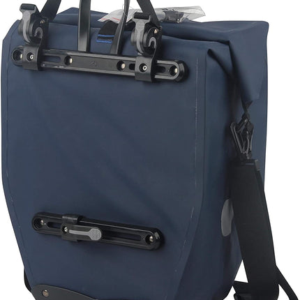 Enkele fietstas Büchel 100% waterdicht 25,4 liter - donkerblauw