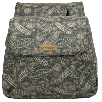 Dubbele fietstas New Looxs Joli Forest 37 liter 38 x 18 x 30 cm (2x) - anthracite