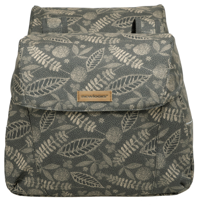 Dubbele fietstas New Looxs Joli Forest 37 liter 38 x 18 x 30 cm (2x) - anthracite