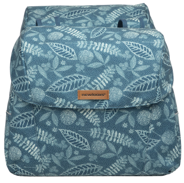 Dubbele fietstas New Looxs Joli Forest 37 liter 38 x 18 x 30 cm (2x) - blauw