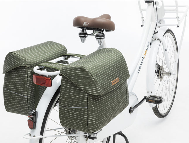 Dubbele fietstas New Looxs Joli Nomi 37 liter 38 x 30 x 18 cm (2x) - green