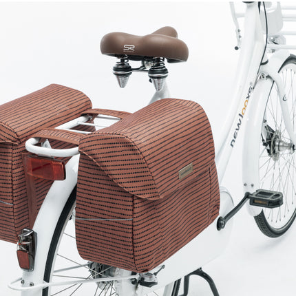 Dubbele fietstas New Looxs Joli Nomi 37 liter 38 x 30 x 18 cm (2x) - red