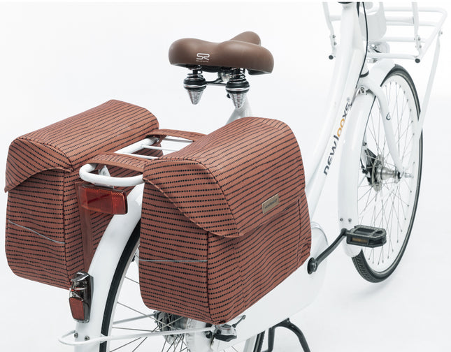 Dubbele fietstas New Looxs Joli Nomi 37 liter 38 x 30 x 18 cm (2x) - red