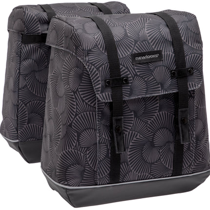 Dubbele fietstas New Looxs Alba Double 34 liter 32 x 35 x 16 cm (2x) - selo black - afbeelding 2