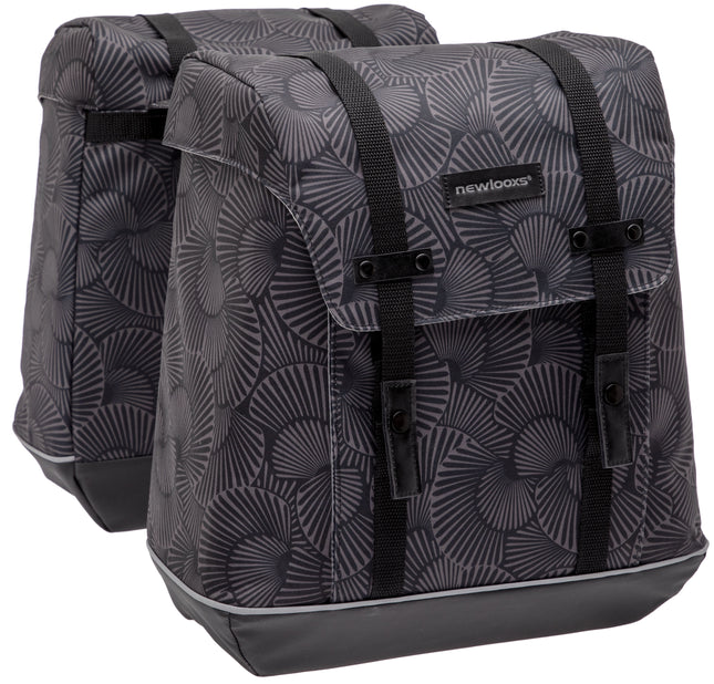 Dubbele fietstas New Looxs Alba Double 34 liter 32 x 35 x 16 cm (2x) - selo black - afbeelding 2