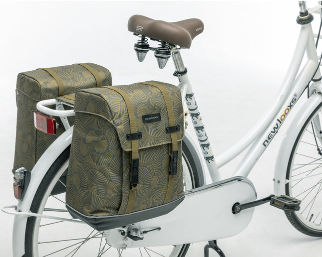 Dubbele fietstas New Looxs Alba Double 34 liter 32 x 35 x 16 cm (2x) - selo bronze