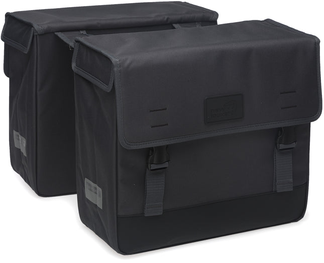 Dubbele fietstas New Looxs Origin Double 39 liter 35 x 33 x 15 cm - grijs