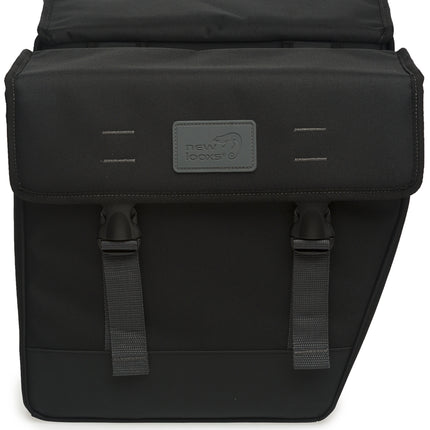 Dubbele fietstas New Looxs Origin Double Hybride 33 liter 35cm x 15cm x 33cm (2x) - zwart