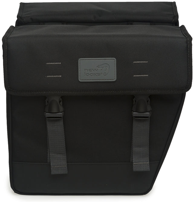 Dubbele fietstas New Looxs Origin Double Hybride 33 liter 35cm x 15cm x 33cm (2x) - zwart