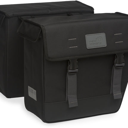 Dubbele fietstas New Looxs Origin Double Hybride 33 liter 35cm x 15cm x 33cm (2x) - zwart