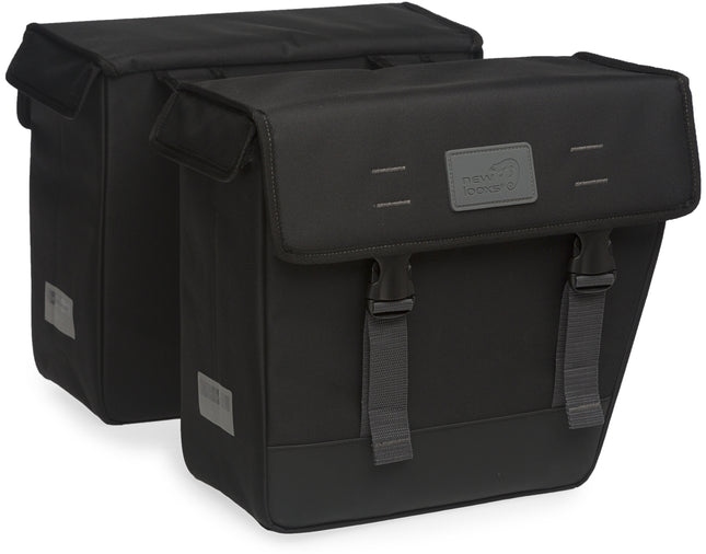 Dubbele fietstas New Looxs Origin Double Hybride 33 liter 35cm x 15cm x 33cm (2x) - zwart