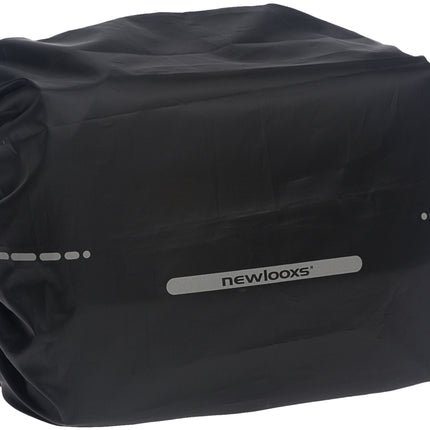 Regenhoes New Looxs voor enkele fietstassen 48cm x 55cm met reflectie - zwart