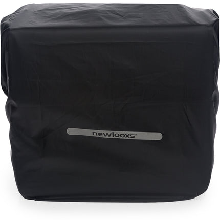 Regenhoes New Looxs voor dubbele tassen 40cm x 97cm met reflectie - zwart
